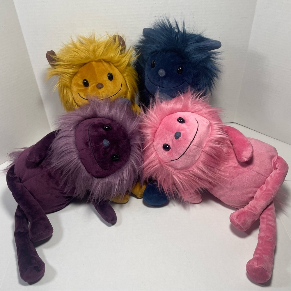 BNWT HTF Jellycat Monster Set of 4 JINX LUDA ZEKE GIBBLES, GREAT BASKET STUFFERS - Picture 10 of 16